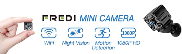 FREDI HD1080P WiFi cámara espía videocámara Oculta Microcámara inalámbrica Mini cámara espía microcámara WiFi Hidden Spy CAM cámara de vigilancia Interior IP cámara de vigilancia 